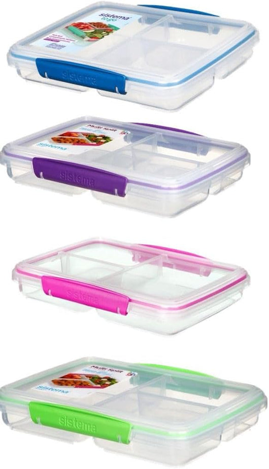 Singolo Contenitore 3 Scomparti To Go In Polipropilene Colore Assortiti Lt 0,82