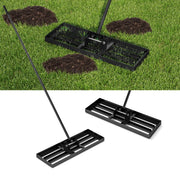 Rastrello livellatore per prato 75 x 25 cm con manico lungo ed ergonomico per il giardinaggio moderno metallo nero 20_0013360