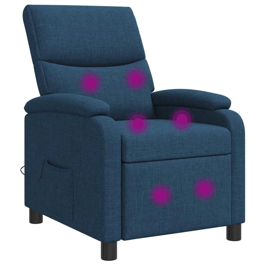 Divano Sedia-Poltrona Massaggiante Blu Tessuto 688757