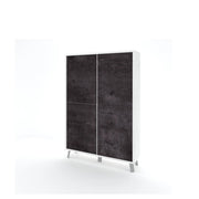 Credenza alta VELBRUK bianco pietra/nero pietra