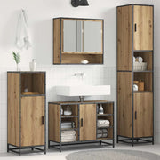 Set di mobili per il bagno con lo scaffale Rovere artigianale 3402318