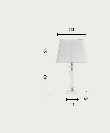 LUME GRANDE CHERUBINI BIANCO E CROMO CON PARALUME BIANCO L.33CM ATTACCO 1 LUCE E27