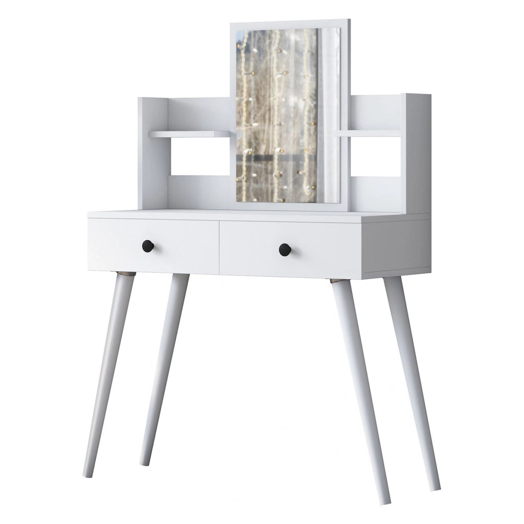 Mobile da Trucco Longhena, Toeletta Specchio Incluso, 103x40x112h cm Bianco