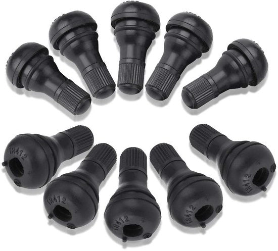 Set di valvole per pneumatici 10 pezzi - TR412 valvole a clip - coppe di valvola in gomma - ampio utilizzo - adatto per auto e biciclette - alta qualità - valvola per pneumatici