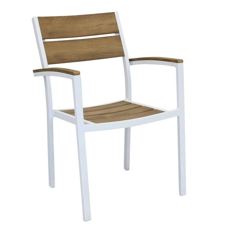 POLTRONA CAYMAN IN ALLUMINIO E POLYWOOD 5A X 54 X H84 CM