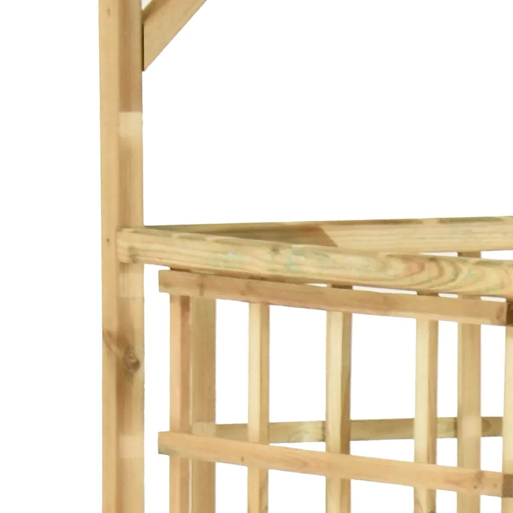 Pergolato Giardino per Bidoni Tripli Legno di Pino Impregnato cod mxl 77992