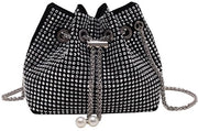 Borsa a Tracolla con Glitter e Pailletten per Donna Clutch Piccola Borsa a Tracolla per la Sera per Matrimonio Festa di Natale Festa Zaffiro