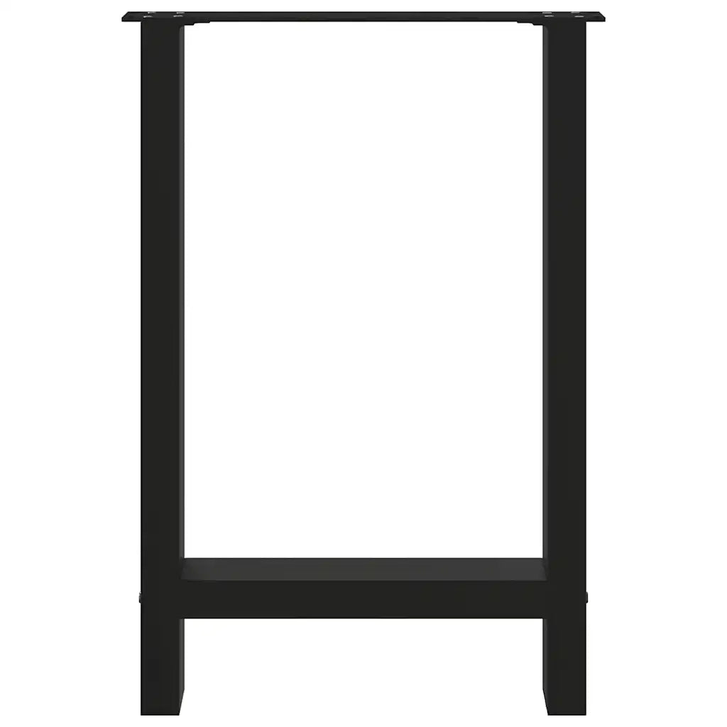 Gambe per tavolo da pranzo nere 2 pz 60x(72-73) cm in acciaio 4013304