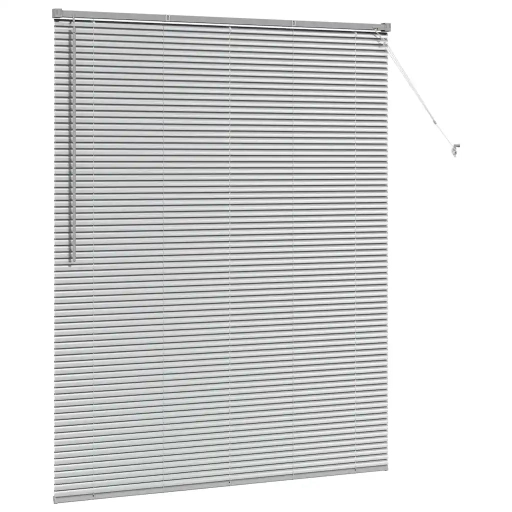 vidaXL Tenda per Finestra con tende Manuale Argento Alluminio