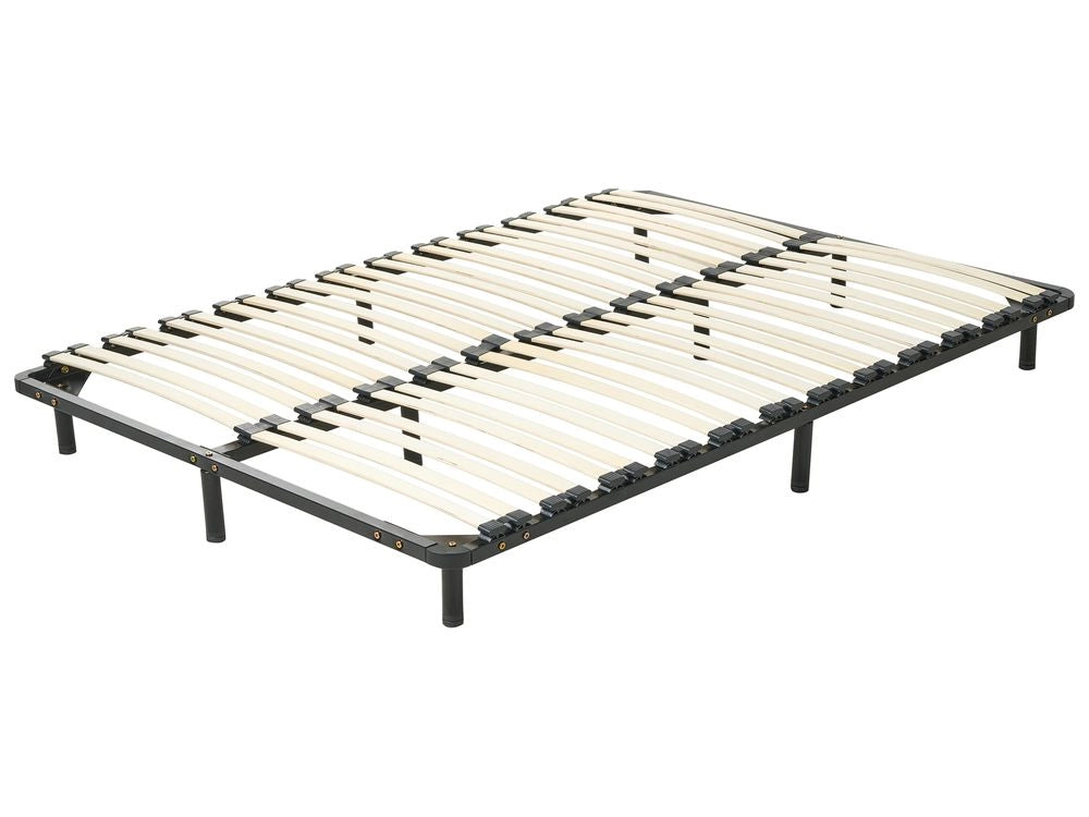 Rete a doghe autoportante matrimoniale 140 cm 3 doghe in legno massello struttura in metallo su gambe
