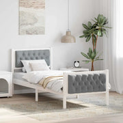 Struttura del letto Grigio chiaro 75 x 190 cm Pino massello