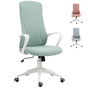 Sedia da Ufficio Girevole con Schienale Alto e Braccioli ¨C Zephmum ¨C Verde 62x56x110-119,5cm