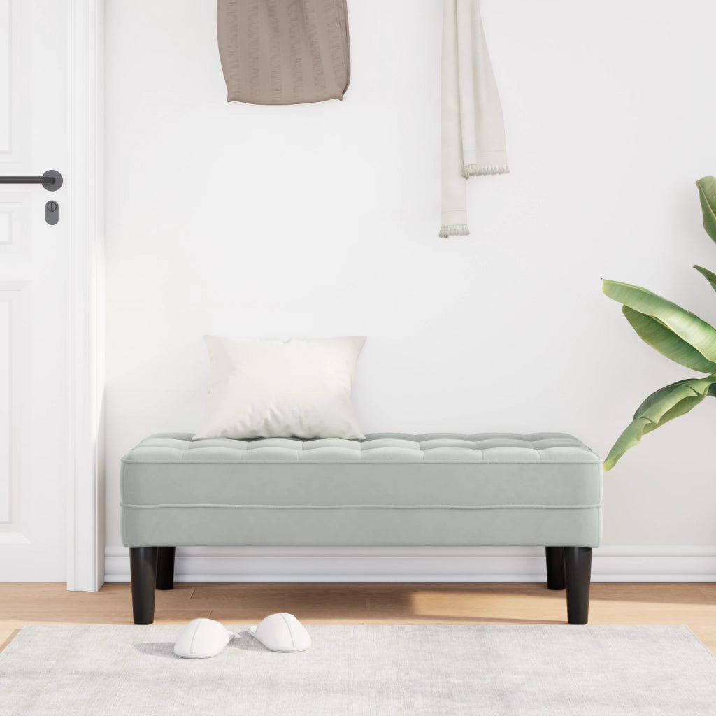 Panchina  Grigio chiaro 113 cm in velluto