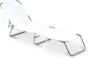 Lettino pieghevole Maiorca colore bianco L1548015