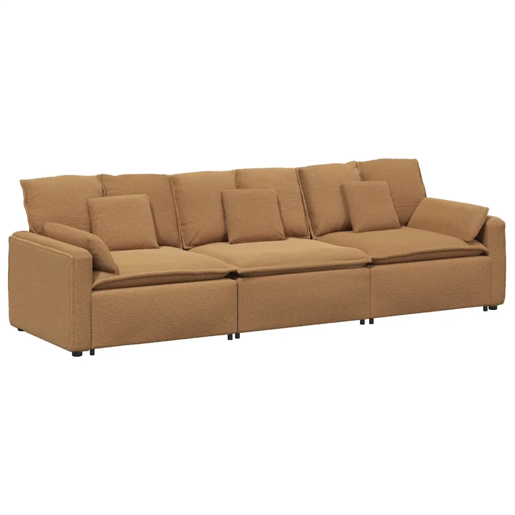 Divano Modulare con Cuscini Beige