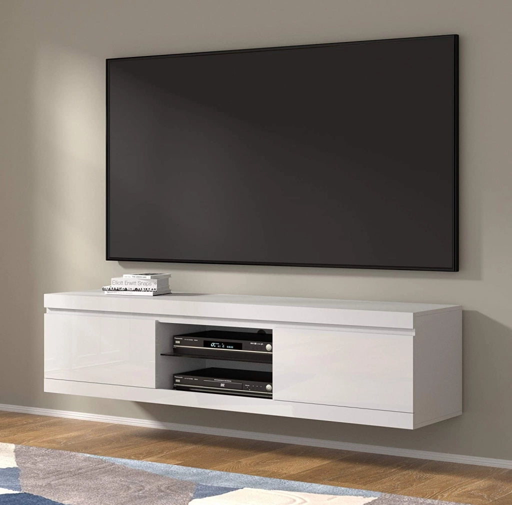 ARMADIO PORTA TV NET 180 BIANCO LUCIDO