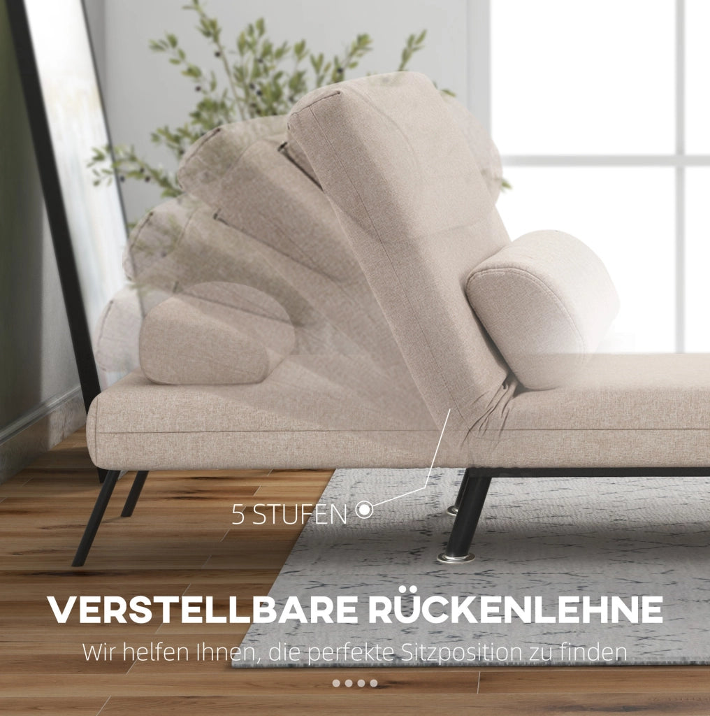 Poltrona letto beige pieghevole