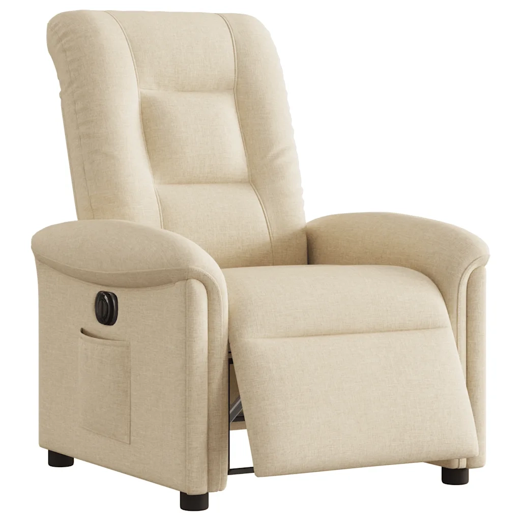 Poltrona Elettrica Reclinabile Crema in Tessuto 3303242
