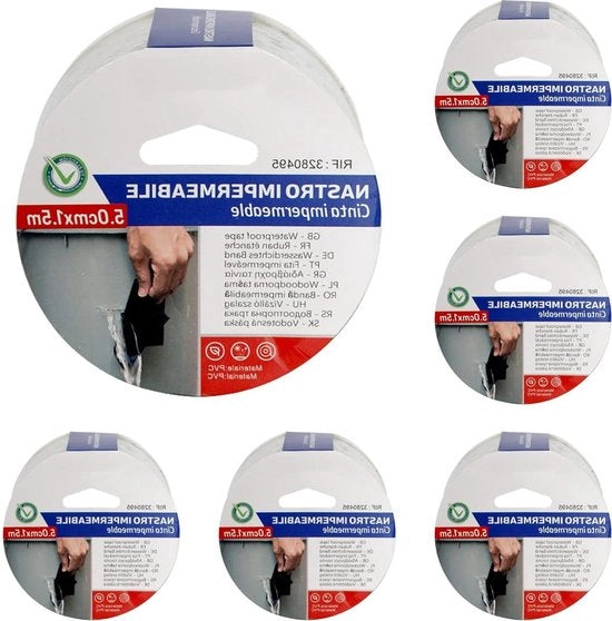 Tappetino impermeabile in PVC per sigillatura - 6 pezzi, riparazione tende - 15 metri