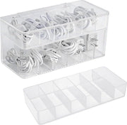 Organizzatore di cavi con 12 cassette e 15 clip trasparente per la gestione dei cavi - ideale per uso domestico e ufficio