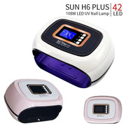 Trade Shop - Lampada Unghie Uv Led Fornetto Unghie Nail Art Nail Lamp 108w 42 Led Sun H6 Plus -