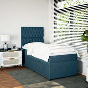 Giroletto a Molle con Materasso Blu 90x190 cm in Velluto 3294524