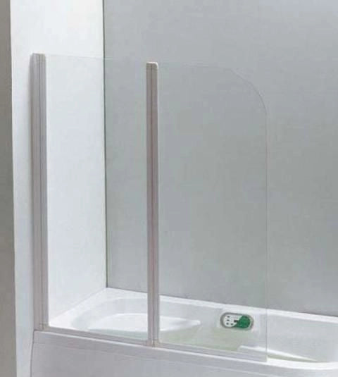 Anta sopravasca in vetro 4 mm - Telaio Bianco - Misura: 120 x 138 h (Telaio bianco)