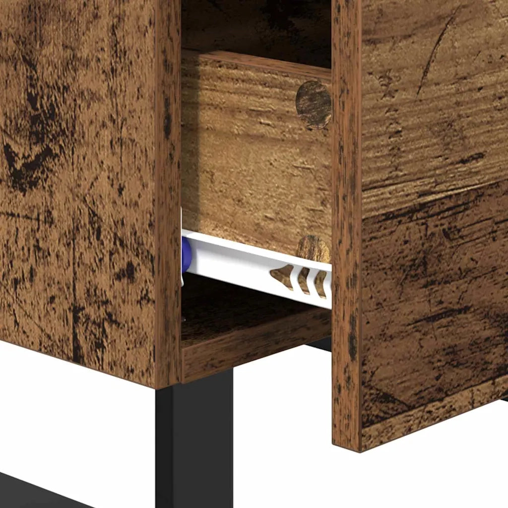 Comodino | Armadio da Notte | Mobiletto da notte con cassetto Legno vecchio 40 x 35 x 47,5 cm