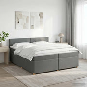 Letto box spring con materasso Grigio Scuro 200 x 200 cm 3451036