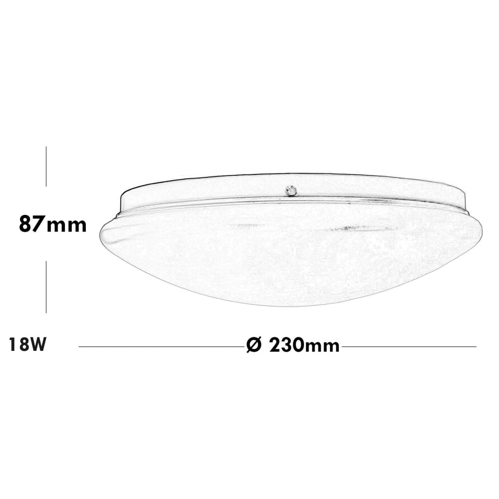 Plafoniera moderna LED CCT 18W da 3000K a 6500K lampada da soffitto parete luce camera da letto cucina ufficio 1620 lumen