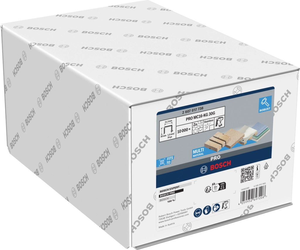 Graffette Bosch Professional 2607017738 MC16-KG 30G per edilizia e fissaggi