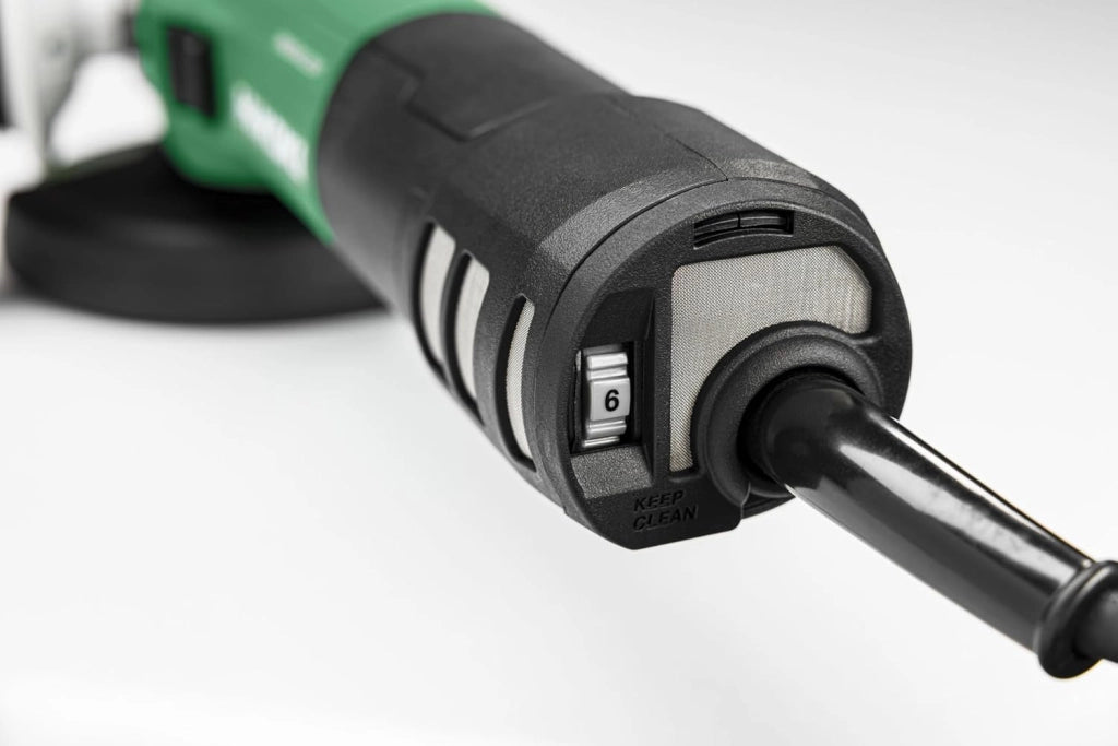 Smerigliatrice angolare - 1320W, 125mm, Brushless, velocità variabile, arresto anti-contraccolpo, avvio morbido, elettronica costante, protezione senza attrezzi, impugnatura sottile
