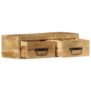 Mobile TV a Parete 60x30x19 cm Legno Grezzo Massello di Mango 4017458