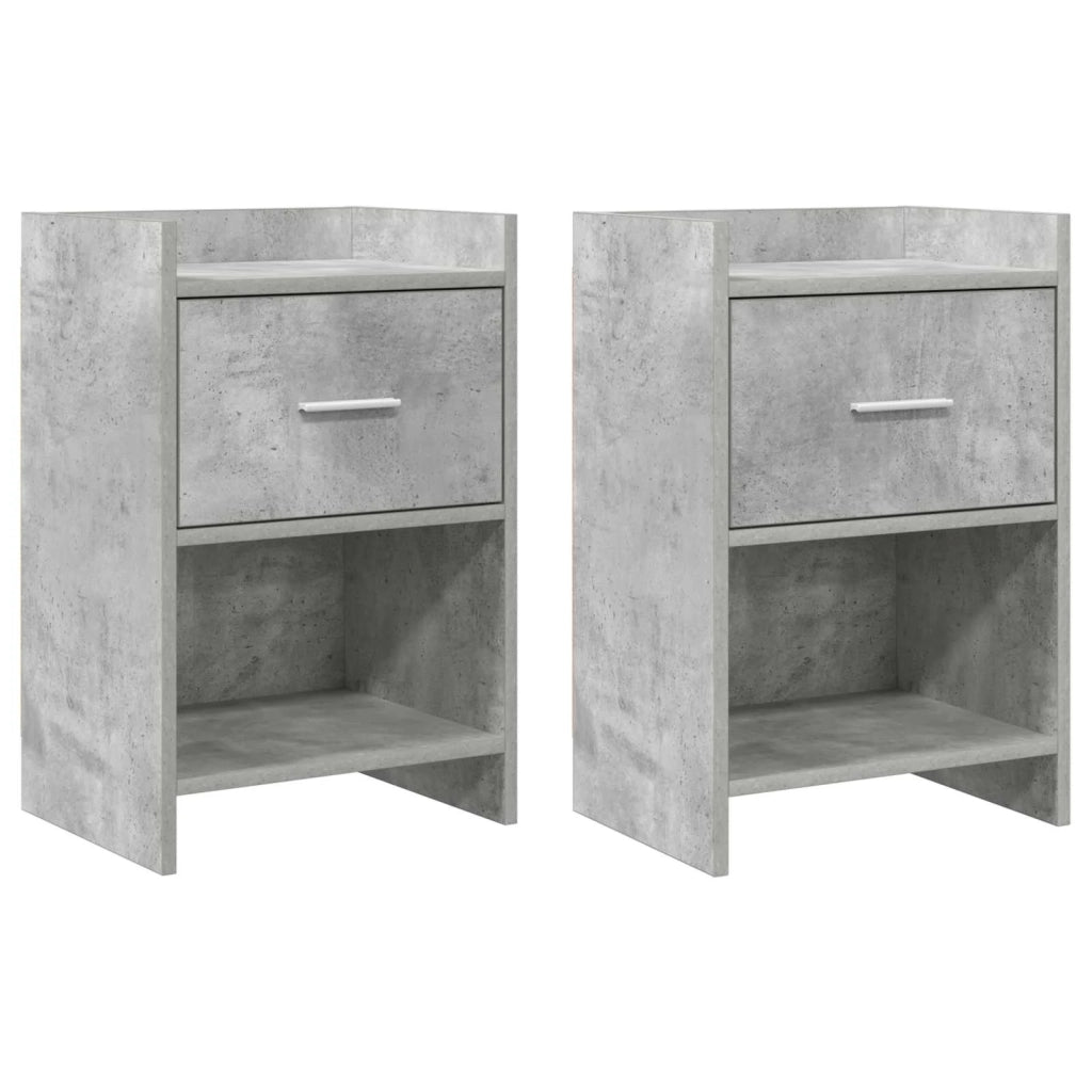Comodini 2 pcs Grigio Cemento 40 x 30 x 60 cm 8010986