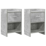 Comodini 2 pcs Grigio Cemento 40 x 30 x 60 cm 8010986