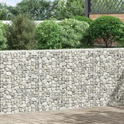 Gabbione Fioriere | Cassetta per fiori | Letto Rialzato Trapezio Acciaio Zincato 150x20x100 cm
