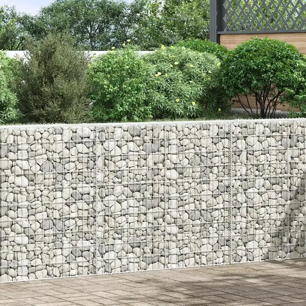 Gabbione Fioriere | Cassetta per fiori | Letto Rialzato Trapezio Acciaio Zincato 150x20x100 cm
