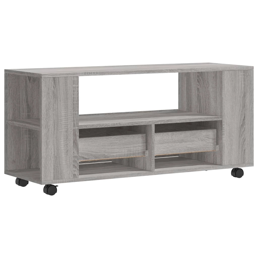 Mobile TV multimediale mensola TV credenza TV sala da pranzo soggiorno camera da letto Sonoma 102 x 34,5 x 43 cm legno ingegnerizzato grigio 02_0028348