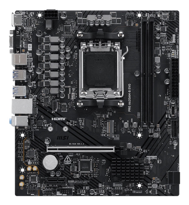 Msi mb  amd a620am-b evo,a620a,am5,2ddr5,1pci-ex16,1pci-ex1,1m.2,2sata3,7usb3.2 gen1,6usb2.0,hd a - 911-7E36-001
