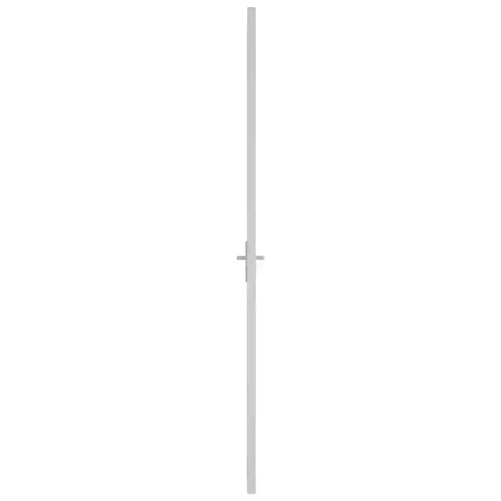 Porta Interna 93x201,5 cm Bianco Opaco Vetro e Alluminio 350578