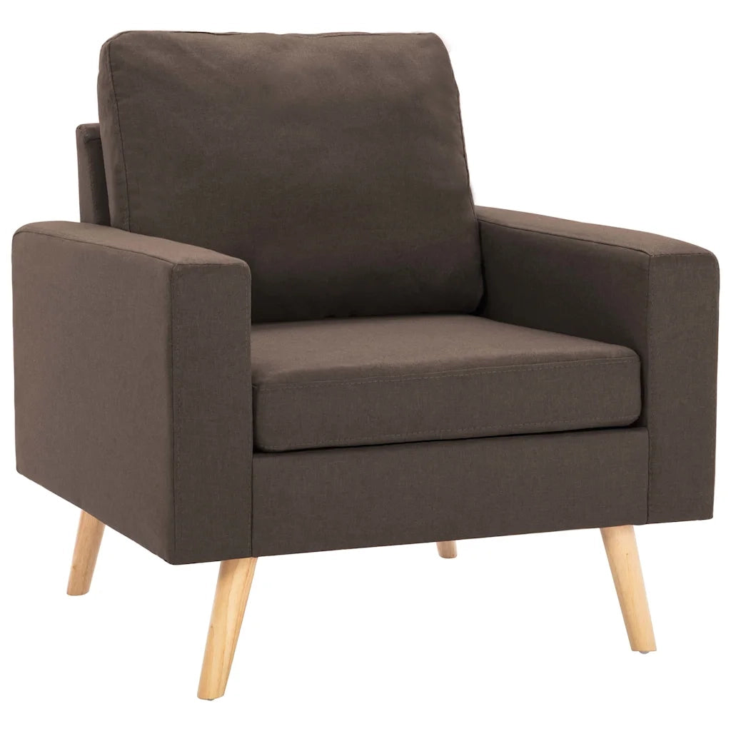 Poltrona-Divano Sedia-Poltroncina Marrone in Tessuto 365502