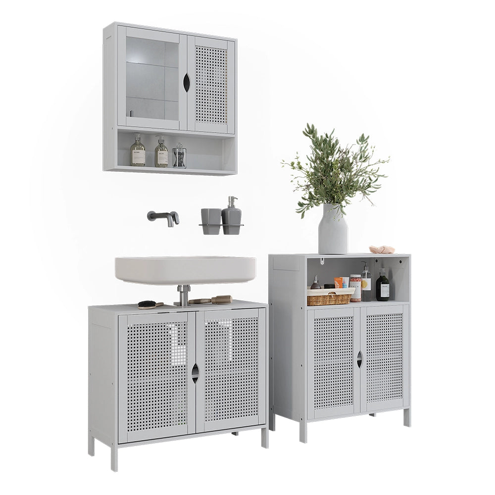 Vicco Set di mobili da bagno Bianco 3 parti