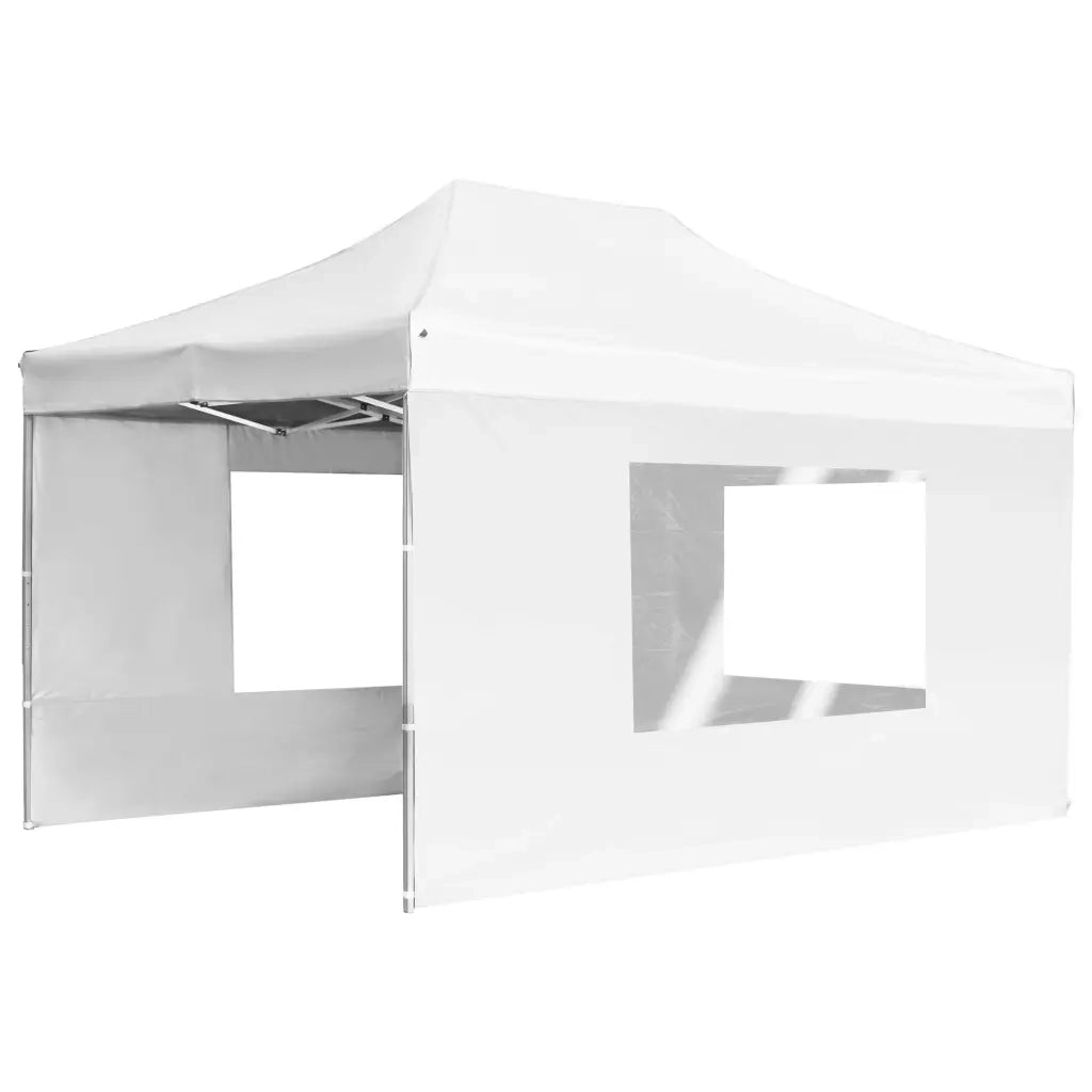 Gazebo Professionale Pieghevole Alluminio Pareti 4,5x3m Bianco 45500