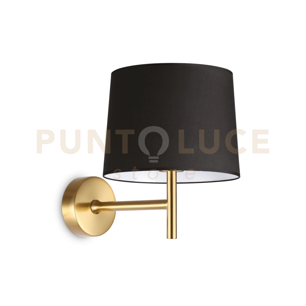 SET UP APPLIQUE 1 LUCE ATTACCO E27 IN METALLO OTTONE SENZA PARALUME