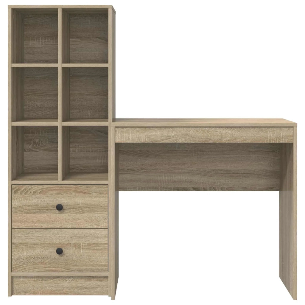 Scrivania con cassetto con lo scaffale 2 pcs Rovere Sonoma 3337315