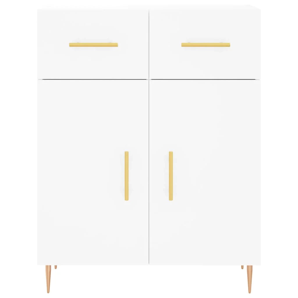 Buffet credenza cassettiera mobiletto mobile contenitore organizer cucina soggiorno salotto alto 69,5 x 34 x 180 cm legno ingegnerizzato bianco 02_0032665