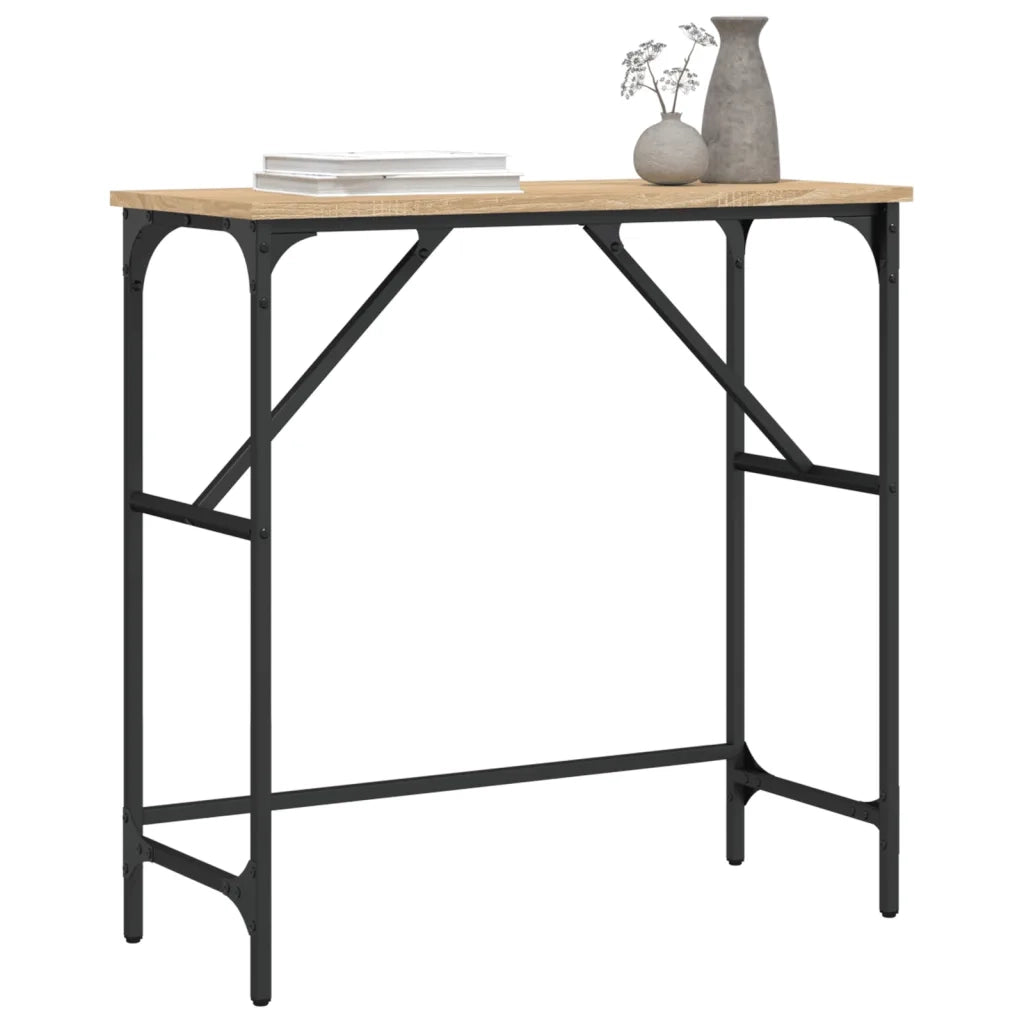 Tavolino Consolle Rovere Sonoma 75x32x75cm in Legno Multistratocod mxl 83336