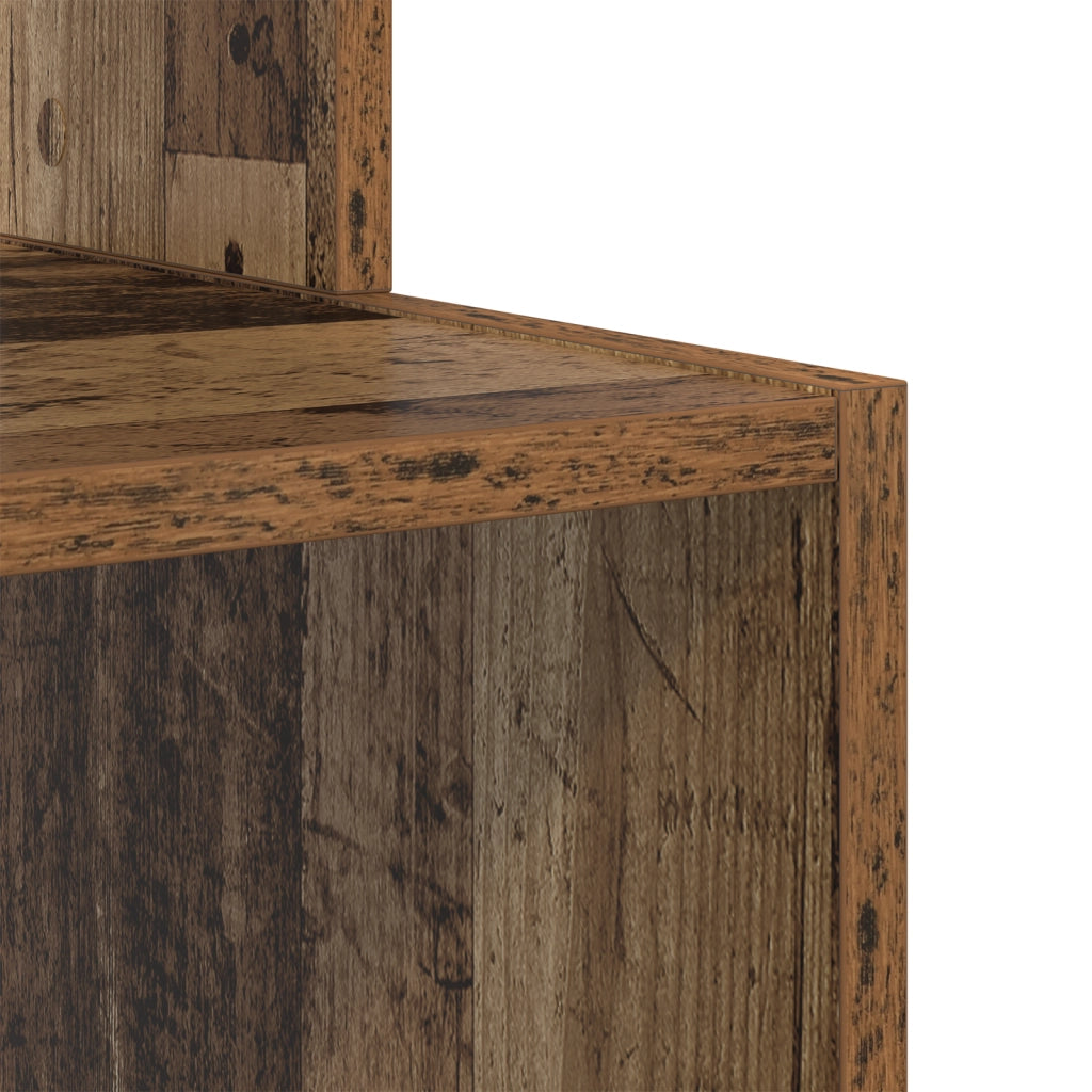 Scrivania Marrone per Computer Legno Vecchio Legno Ingegnerizzato