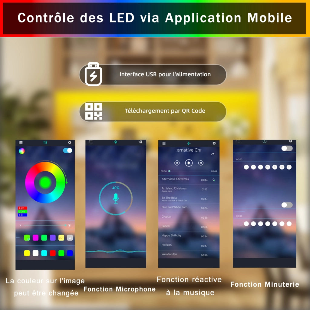 Credenza LED RGB con 4 cassetti; ante e ripiani regolabili; in MDF; per cucina; 140 × 38;5 × 180 cm