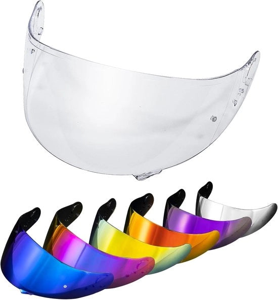 Vizier di protezione UV - Vizier di ricambio - Trasparente/blu/oro/rosso - Adatto per Shoei GT Air/GT Air 2 - TC-5/TC-9/Neotec/CNS-1 - Disponibile in diverse colori